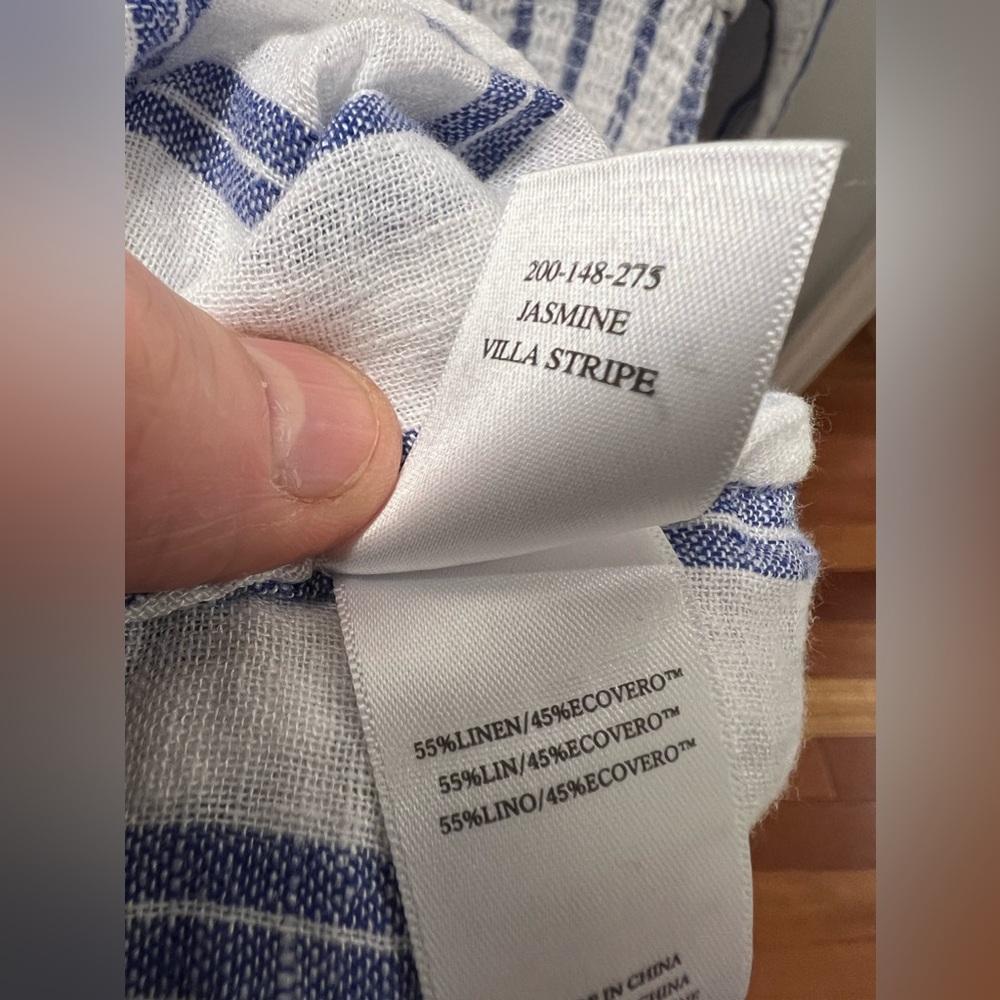 5. Rails Jasmine Azure Stripe Linen Tiered Dress - image 7